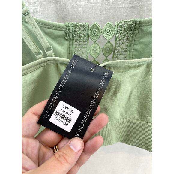 Freebird & Co. Sage Crochet Trim Bralette 1XL/2XL NWT - Picture 6 of 6